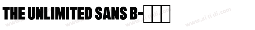 The Unlimited Sans B字体转换